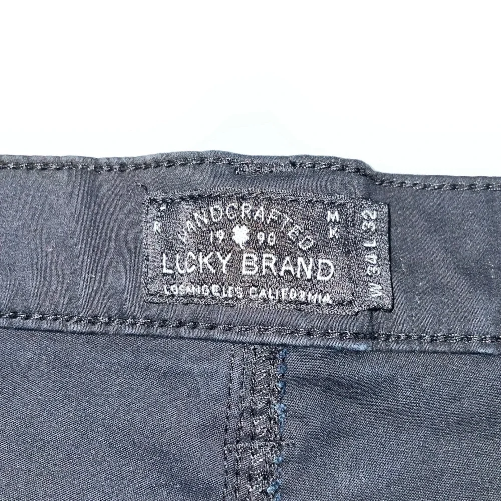 Lucky Brand 121 Heritage Slim Mens Black Chino Pants 34x32 Cotton Stretch